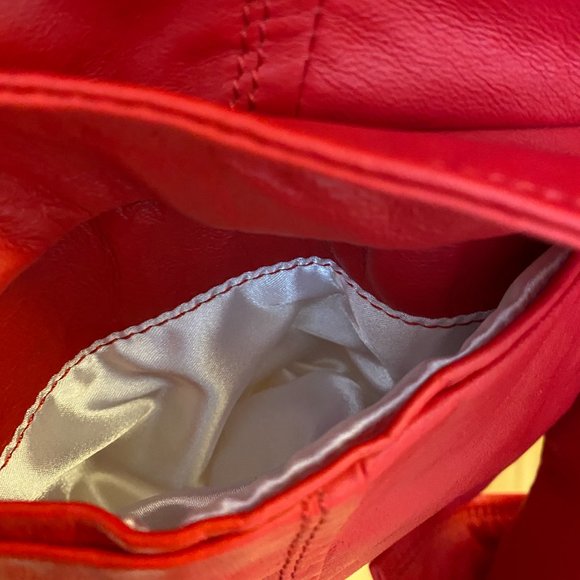 Red Soft Leather Jacket Blazer - Picture 9 of 16